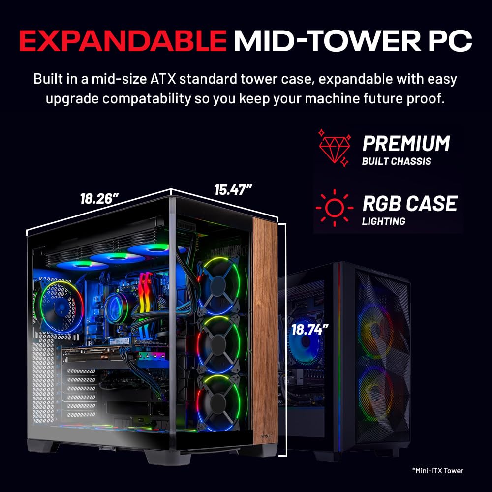 Skytech Gaming Prism 4 Desktop PC, Ryzen 9 9950X3D 4.3 GHz (5.7GHz), NVIDIA RTX 5080 16GB, X870 Board, 4TB Gen4 NVMe SSD, 64GB DDR5 RAM 6000 RGB, 1000W Gold ATX 3 PSU, 360mm ARGB AIO, Wi-Fi, Win 11
