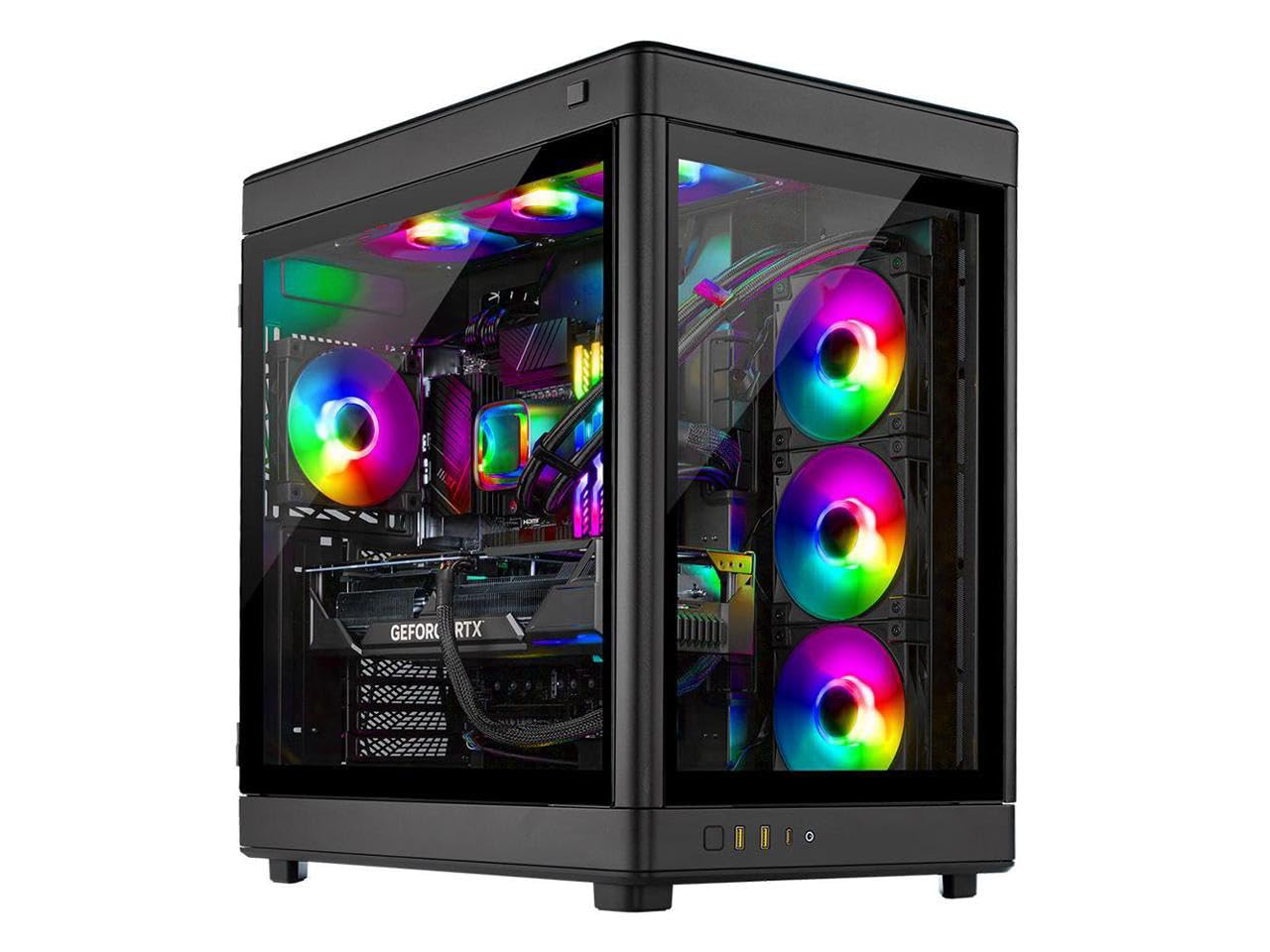 Skytech Gaming Prism 4 Desktop PC, Ryzen 9 9950X3D 4.3 GHz (5.7GHz), NVIDIA RTX 5080 16GB, X870 Board, 4TB Gen4 NVMe SSD, 64GB DDR5 RAM 6000 RGB, 1000W Gold ATX 3 PSU, 360mm ARGB AIO, Wi-Fi, Win 11
