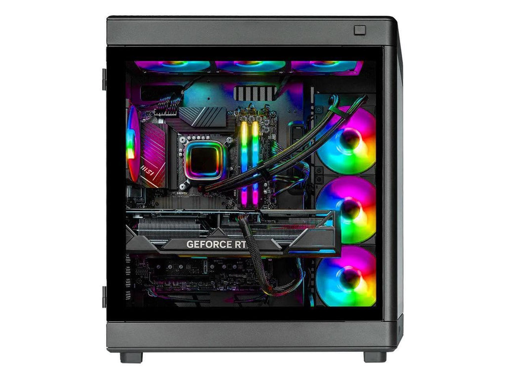 Skytech Gaming Prism 4 Desktop PC, Ryzen 9 9950X3D 4.3 GHz (5.7GHz), NVIDIA RTX 5080 16GB, X870 Board, 4TB Gen4 NVMe SSD, 64GB DDR5 RAM 6000 RGB, 1000W Gold ATX 3 PSU, 360mm ARGB AIO, Wi-Fi, Win 11