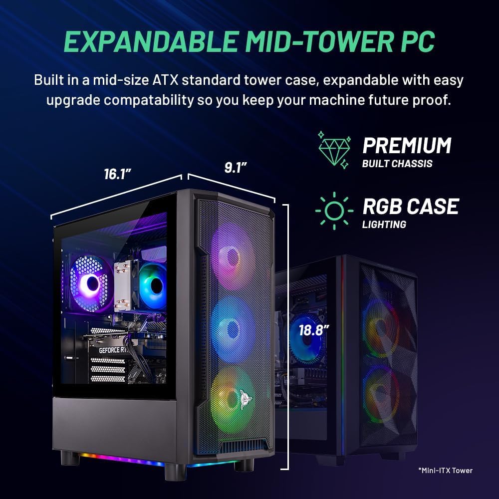 Skytech Gaming Prism 4 Desktop PC, Ryzen 9 9950X3D 4.3 GHz (5.7GHz), NVIDIA RTX 5080 16GB, X870 Board, 4TB Gen4 NVMe SSD, 64GB DDR5 RAM 6000 RGB, 1000W Gold ATX 3 PSU, 360mm ARGB AIO, Wi-Fi, Win 11