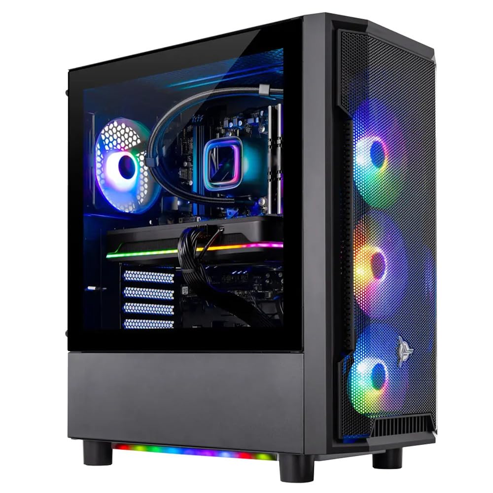 Skytech Gaming Prism 4 Desktop PC, Ryzen 9 9950X3D 4.3 GHz (5.7GHz), NVIDIA RTX 5080 16GB, X870 Board, 4TB Gen4 NVMe SSD, 64GB DDR5 RAM 6000 RGB, 1000W Gold ATX 3 PSU, 360mm ARGB AIO, Wi-Fi, Win 11