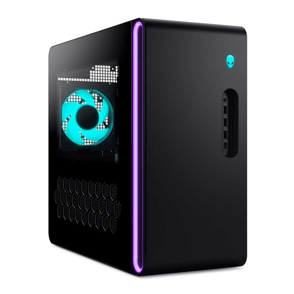 Alienware Aurora Gaming Desktop ACT1250 - Intel Core Ultra 9 285 Processor, Liquid Cooled, NVIDIA GeForce RTX 5080, 32GB DDR5 RAM, 1TB SSD, 1000W Platinum Rated PSU, Windows 11 Home - Clear Panel