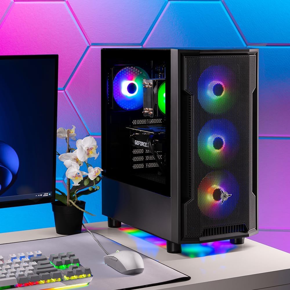 Skytech Gaming Prism 4 Desktop PC, Ryzen 9 9950X3D 4.3 GHz (5.7GHz), NVIDIA RTX 5080 16GB, X870 Board, 4TB Gen4 NVMe SSD, 64GB DDR5 RAM 6000 RGB, 1000W Gold ATX 3 PSU, 360mm ARGB AIO, Wi-Fi, Win 11