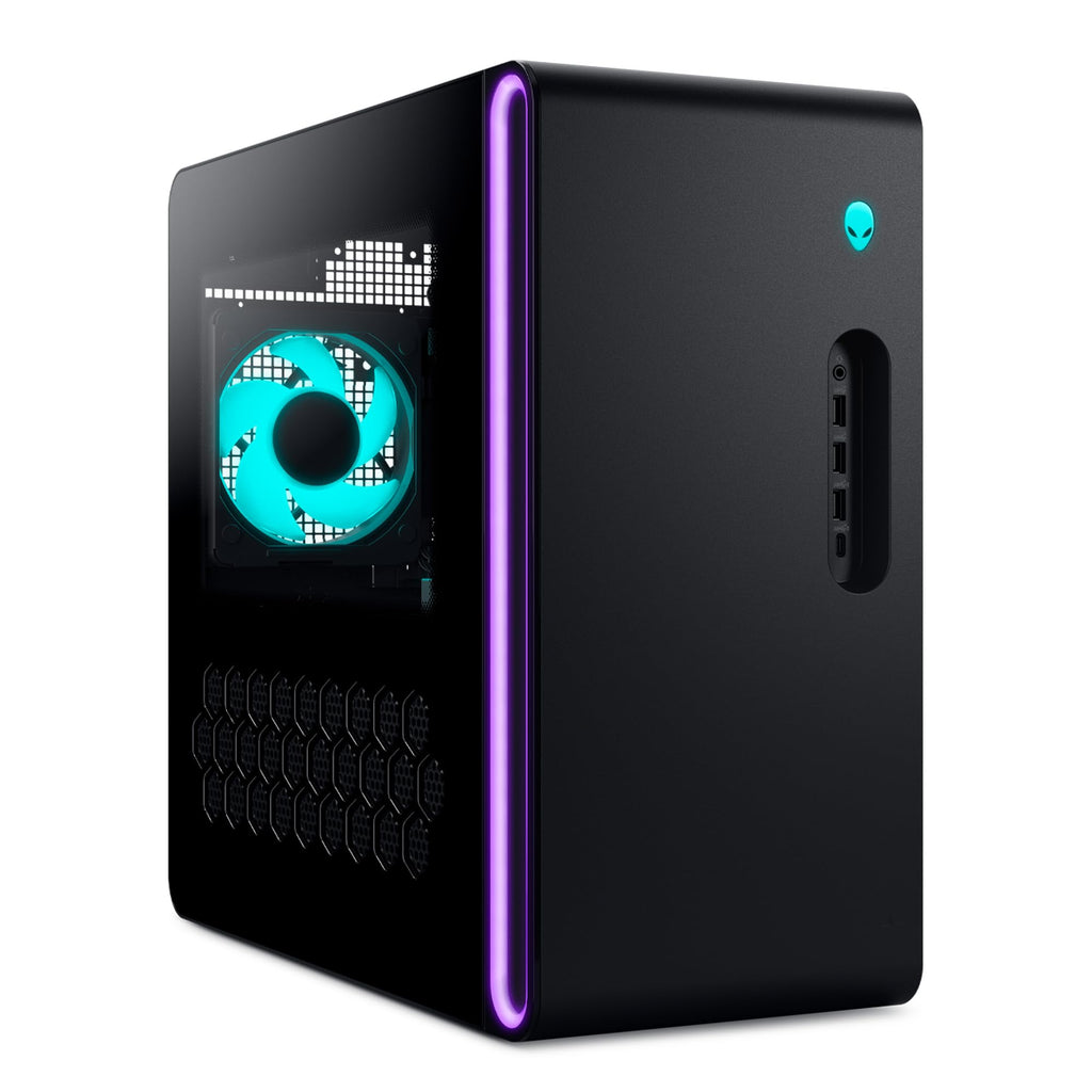 Alienware Aurora Gaming Desktop ACT1250 - Intel Core Ultra 9 285 Processor, Liquid Cooled, NVIDIA GeForce RTX 5080, 32GB DDR5 RAM, 1TB SSD, 1000W Platinum Rated PSU, Windows 11 Home - Clear Panel