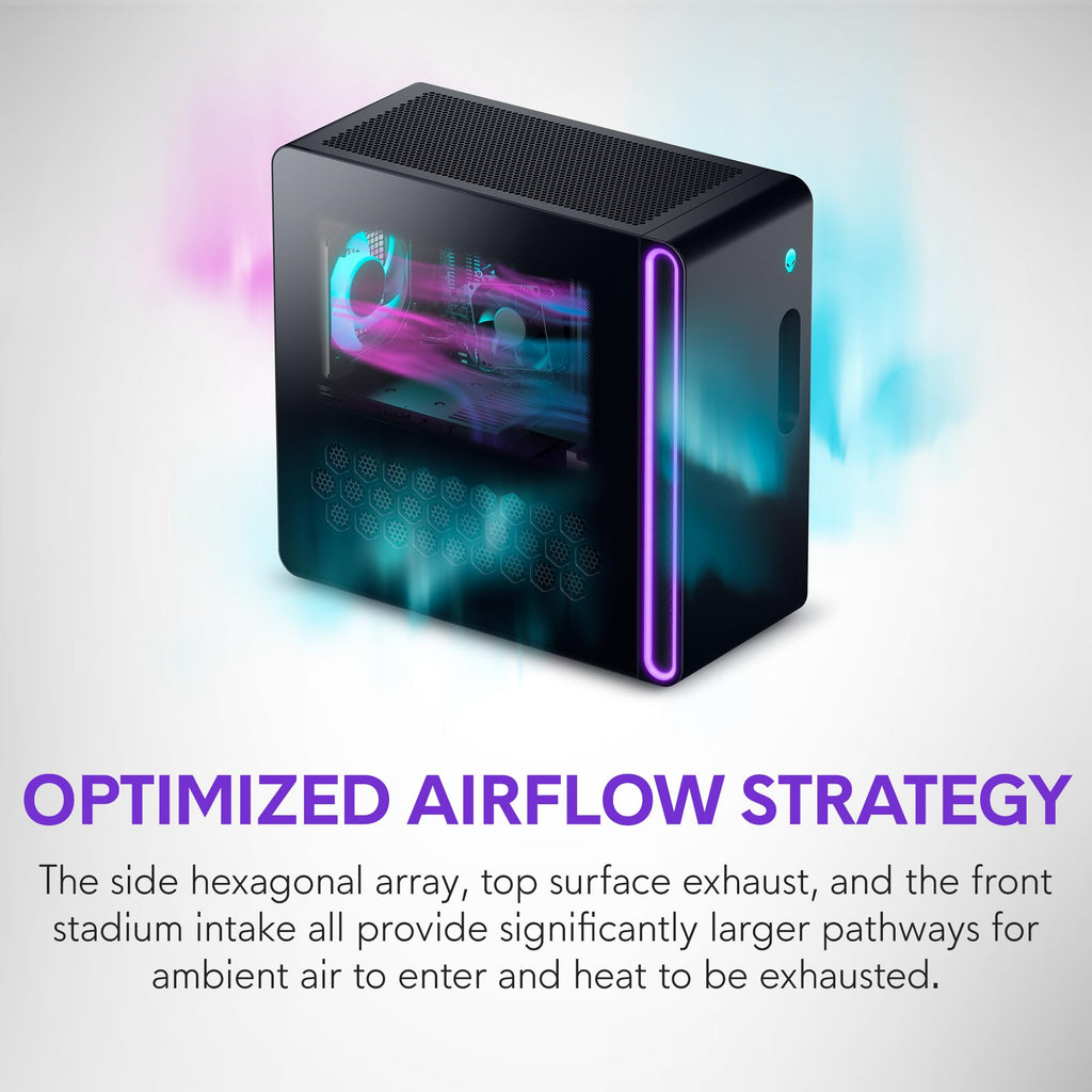 Alienware Aurora Gaming Desktop ACT1250 - Intel Core Ultra 9 285 Processor, Liquid Cooled, NVIDIA GeForce RTX 5080, 32GB DDR5 RAM, 1TB SSD, 1000W Platinum Rated PSU, Windows 11 Home - Clear Panel